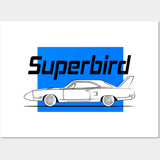 Racing Super Bird Blue Vintage Posters and Art